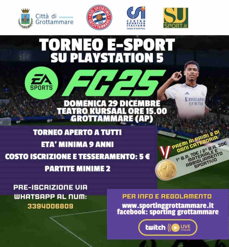 Grottammare ospita il primo torneo di e-sport organizzato dallo Sporting Grottammare