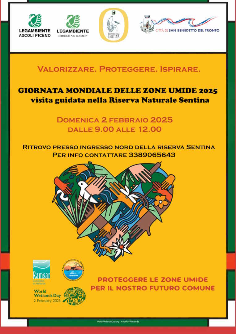 Giornata Mondiale delle Zone Umide: appuntamento alla Sentina