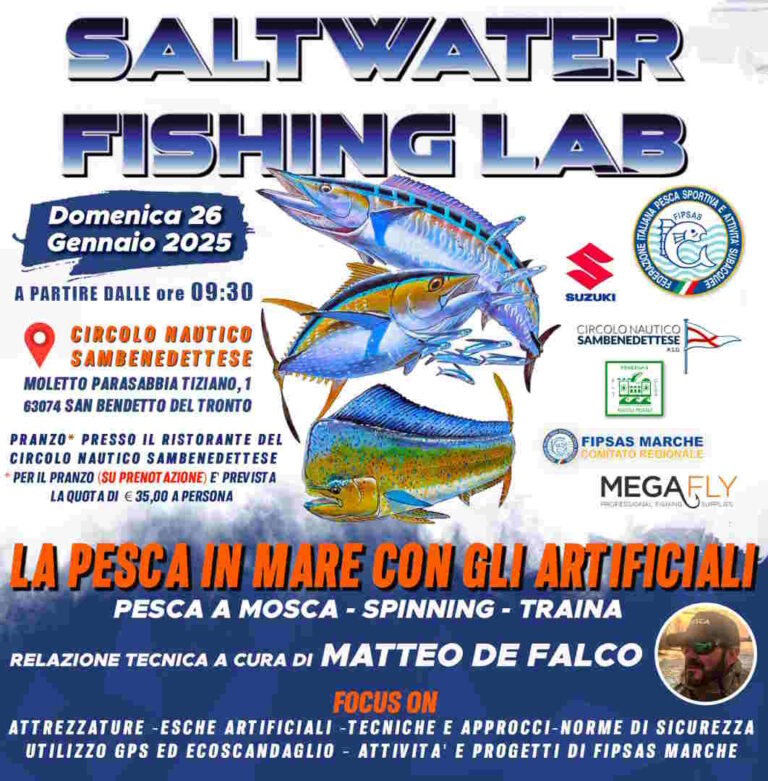 Saltwater fishing lab al Circolo Nautico Sambenedettese