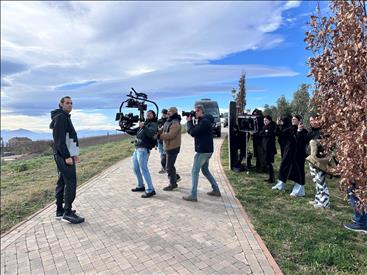 Riprese in corso per il nuovo spot delle Marche con Gianmarco Tamberi