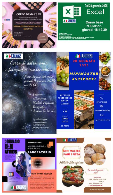 L’offerta formativa Utes si arricchisce di ulteriori corsi aperti alla cittadinanza