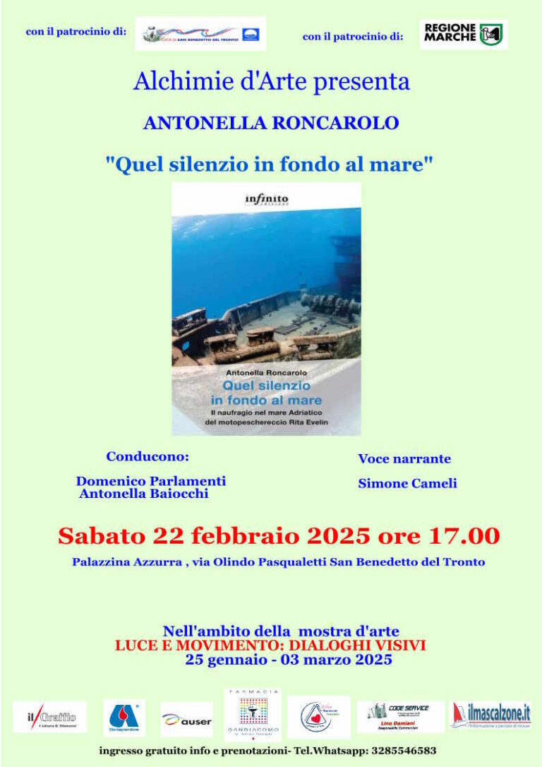 Antonella Roncarolo, ‘Quel silenzio in fondo al mare’