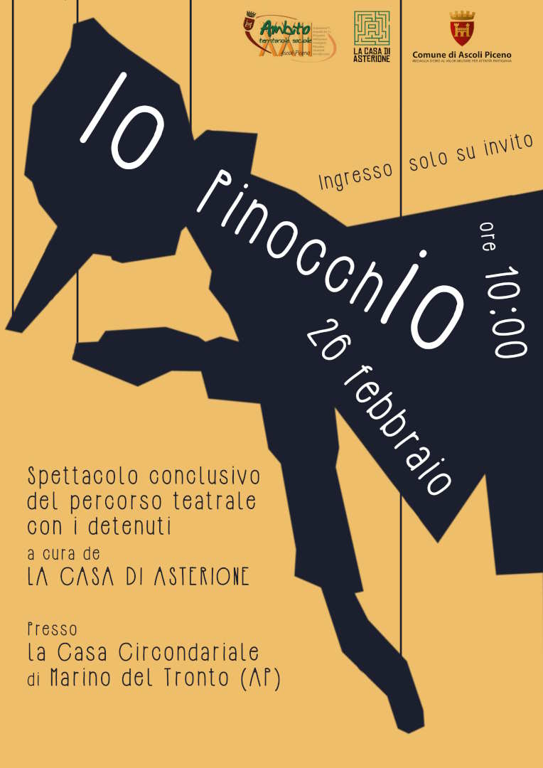 “Io Pinocchio”, spettacolo di chiusura del percorso ‘Parole di vetro 2024’ alla Casa Circondariale di Marino del Tronto