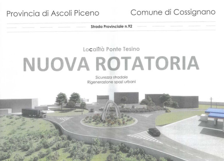 Al via l’iter di realizzazione della rotatoria tra la S.P. 43 Mezzina e la S.P. 92 Valtesino