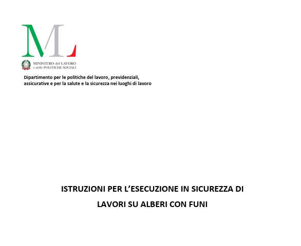 ISTRUZIONI PER L’ESECUZIONE IN SICUREZZA DI LAVORI SU ALBERI CON FUNI