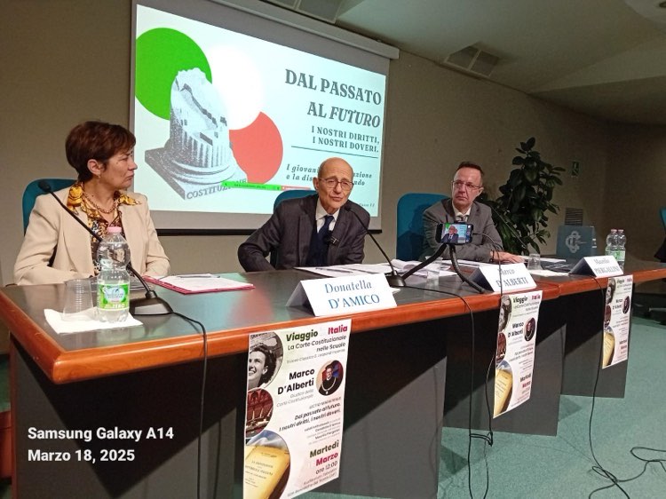 IL LICEO CLASSICO “GIACOMO LEOPARDI” DI SAN BENEDETTO DEL TRONTO INCONTRA IL GIUDICE DELLA CORTE COSTITUZIONALE PROF. MARCO D’ALBERTI