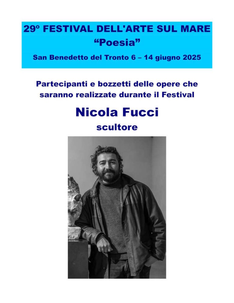 Nicola Fucci, ‘Immersa’ verso il 29° Festival dell’Arte sul Mare