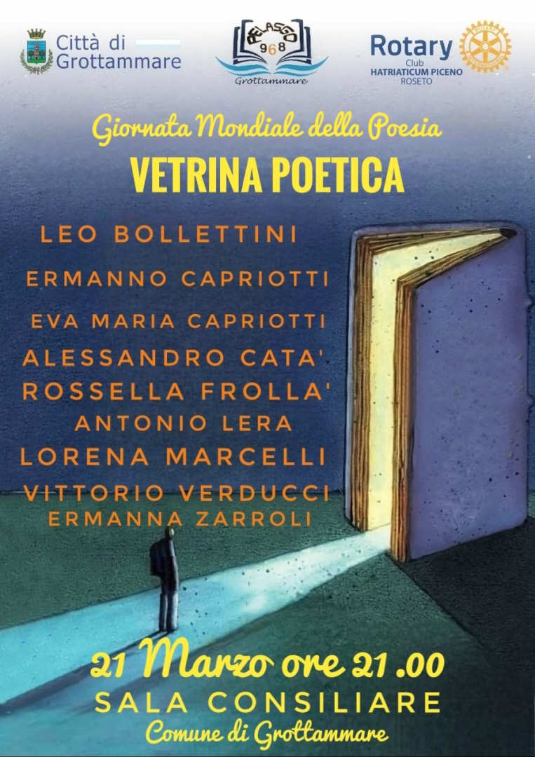Giornata Mondiale della Poesia, ‘Vetrina Poetica’ a Grottammare