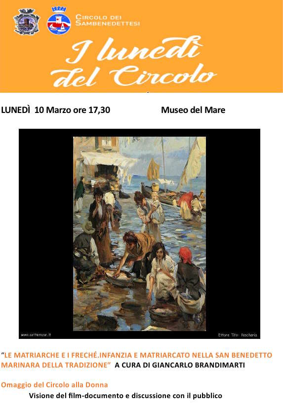 LE MATRIARCHE E I FRECHÉ. INFANZIA E MATRIARCATO NELLA SAN BENEDETTO MARINARA DELLA TRADIZIONE