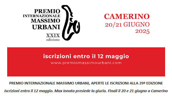 PREMIO INTERNAZIONALE MASSIMO URBANI, APERTE LE ISCRIZIONI 