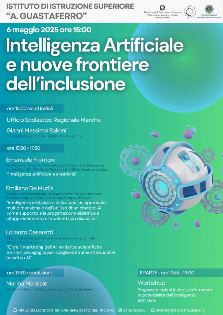 Al ‘Guastaferro’, il convegno “Intelligenza artificiale e nuove frontiere dell’inclusione”