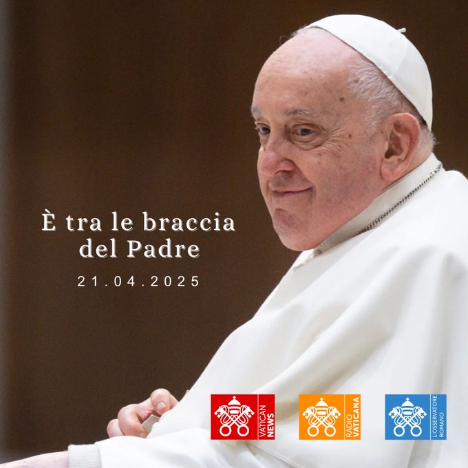 Papa Francesco è tornato alla casa del Padre