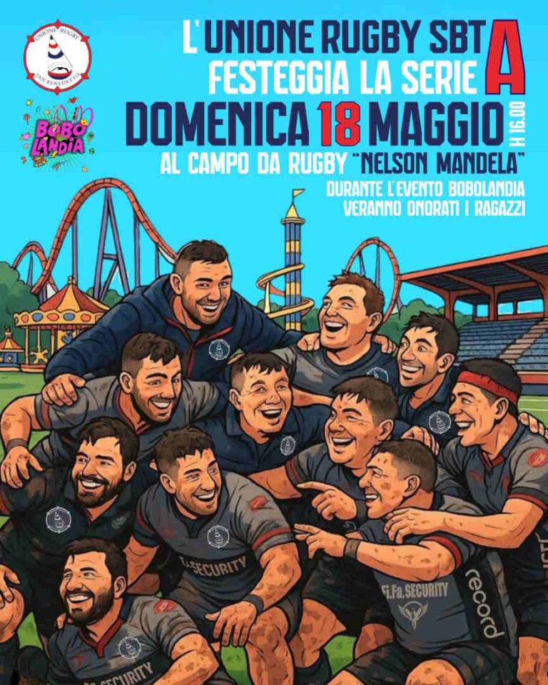UNIONE RUGBY SAN BENEDETTO CELEBRA LA PROMOZIONE A BOBOLANDIA
