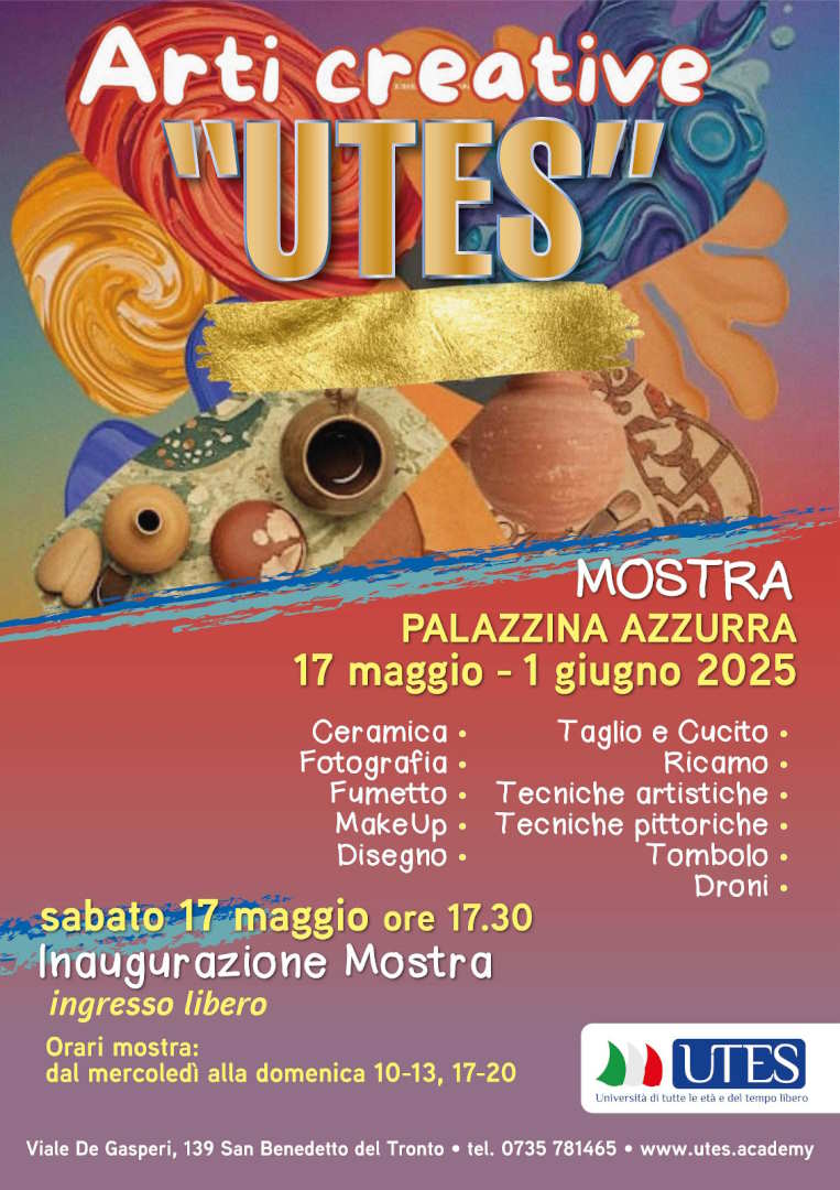 Utes, ‘Arti Creative’ alla Palazzina Azzurra