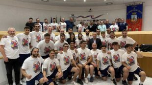 Unione Rugby San Benedetto ricevuta dal Sindaco per la promozione in A