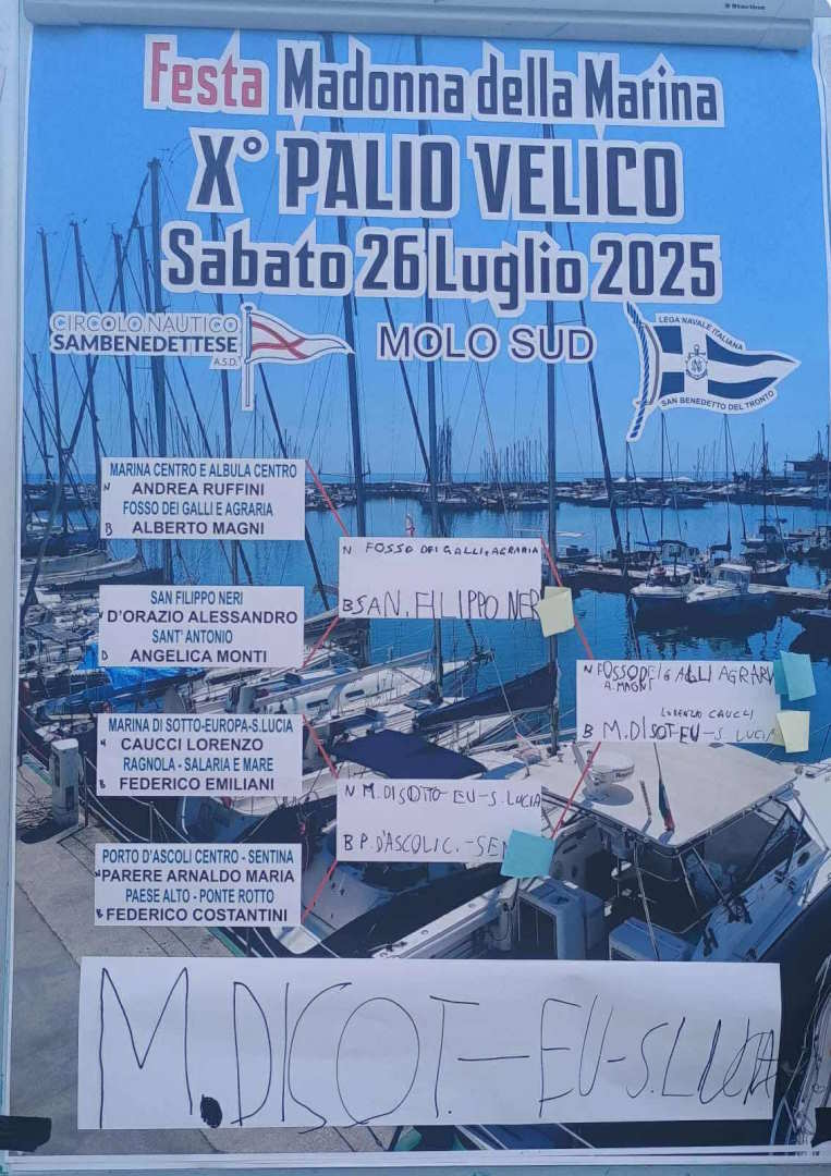 Il 10° Palio Velico va a ‘Marina di sotto, Europa, Santa Lucia