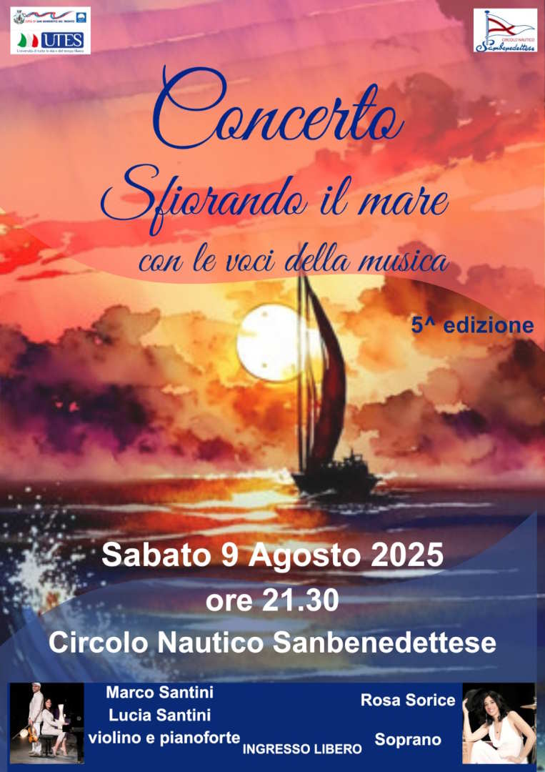Torna ‘Concerto Sfiorando il mare con le voci della musica’