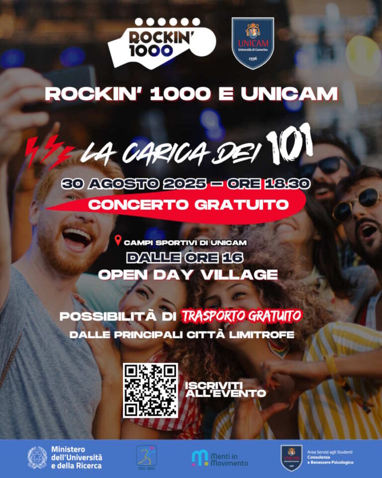 UniCam e Rockin’1000 insieme per dire No alle dipendenze
