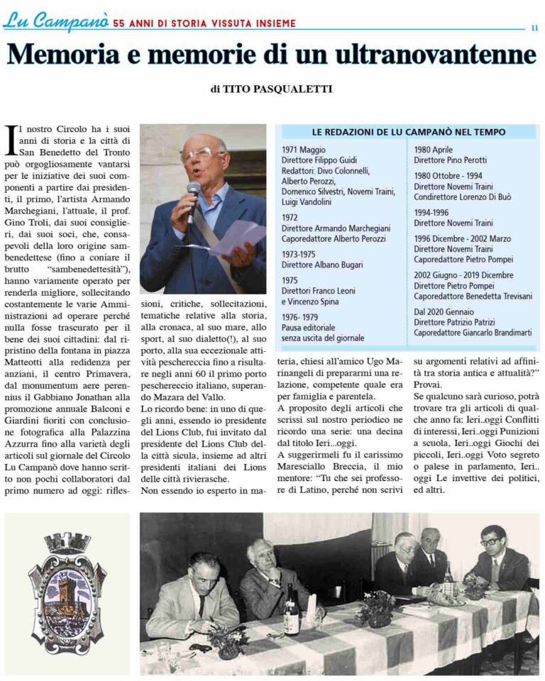 Lu Campanò, 55 anni di storia vissuta insieme