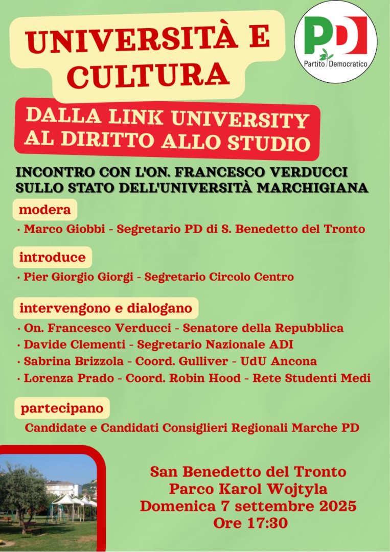 Iniziativa Pd San Benedetto del Tronto