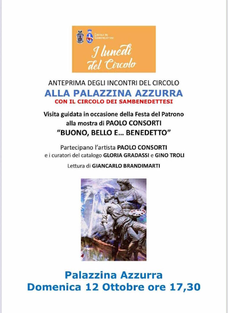 Paolo Consorti, ‘Buono Bello e… Benedetto’. Visita guidata della mostra @ Palazzina Azzurra