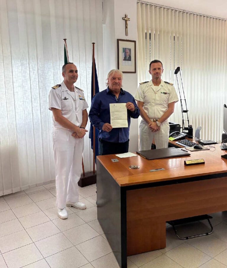 Una lettera di compiacimento del Comandante Generale al sommozzatore Ciaffardoni