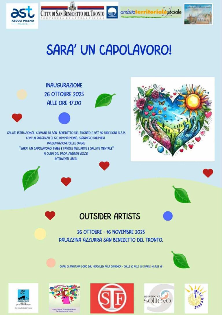 Outsider Artists, ‘Sarà un Capolavoro’ @ Palazzina Azzurra