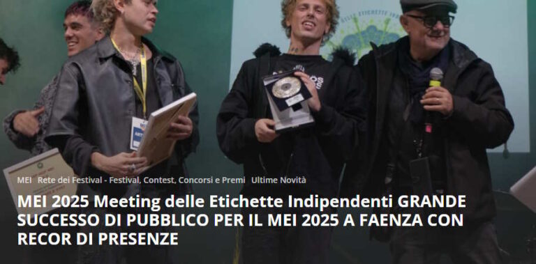 GRANDE SUCCESSO DI PUBBLICO PER IL MEI 2025 A FAENZA CON RECORD DI PRESENZE 