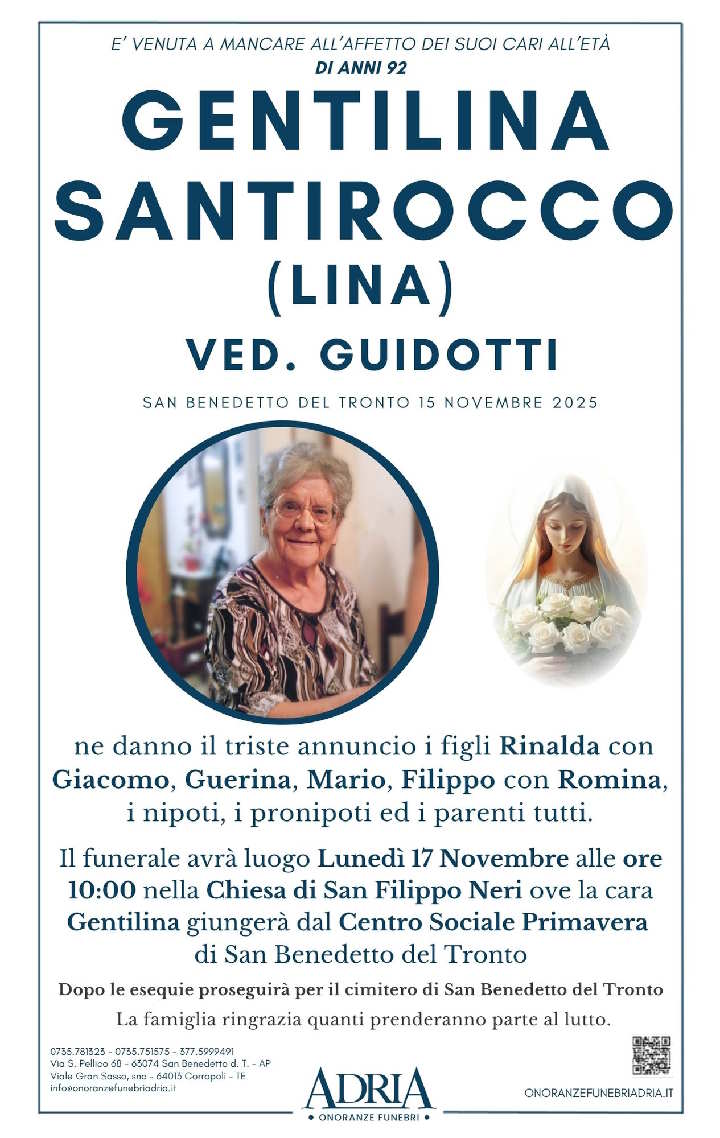 Santirocco Gentilina (Lina) Ved. Guidotti