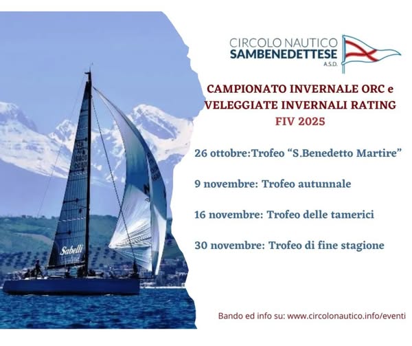 CNS verso la conclusione il Campionato Invernale ORC e Veleggiate Invernali Rating Fiv
