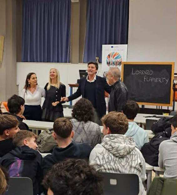 LORENZO FLAHERTY OSPITE DEL LICEO ROSETTI PER IL PICENO CINEMA FESTIVAL