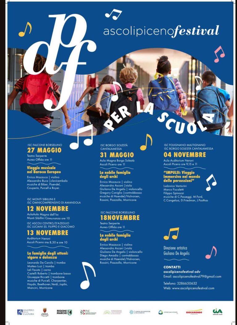 Le iniziative di Apf e Giocamondo: lezioni e concerti per mille studenti