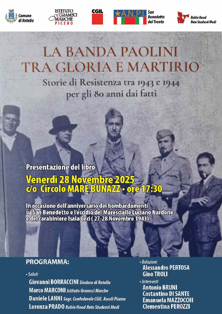 UN GIORNO DI MEMORIA PER I MARTIRI DELLA LIBERTÀ A SAN BENEDETTO