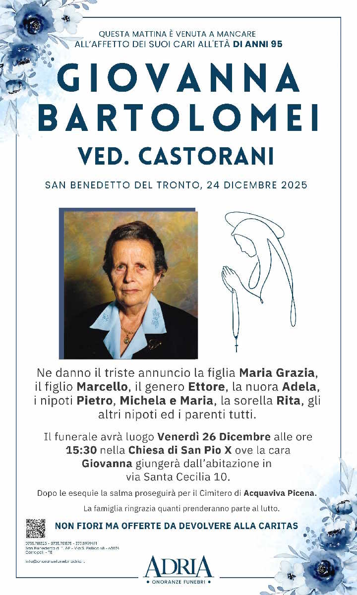 Bartolomei Giovanna ved. Castrorani