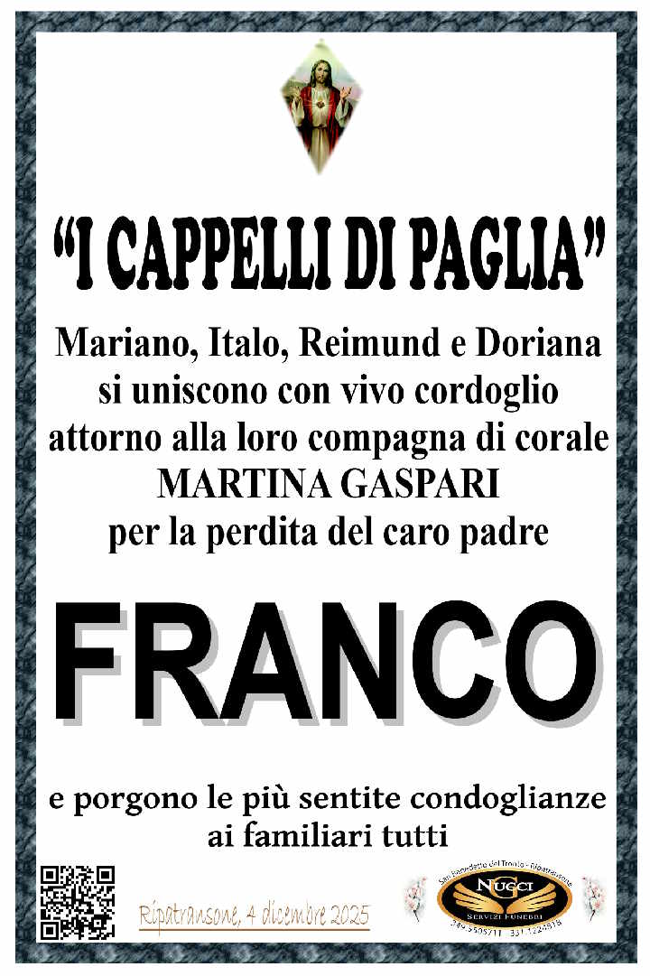 Corale I Cappelli di Paglia per Franco Gaspari