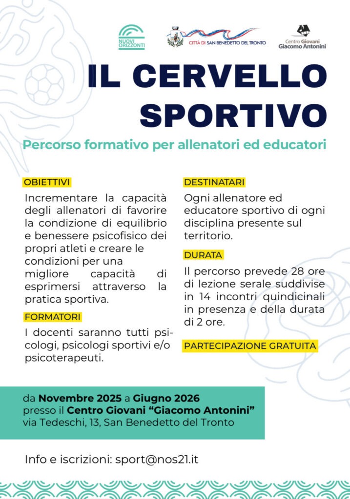 Al Centro Giovani parte un corso per operatori dello sport