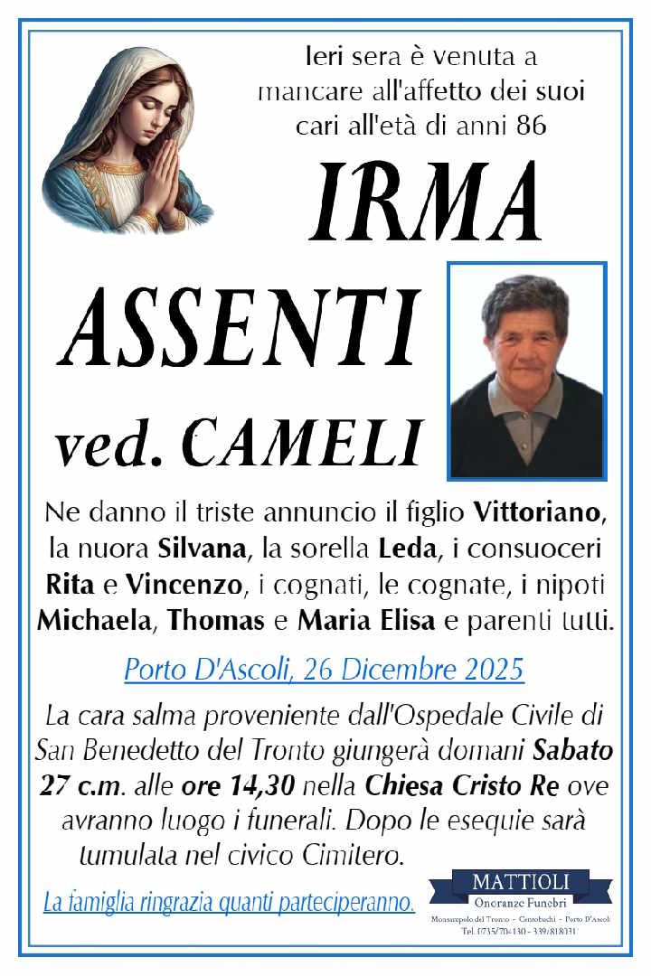 Irma Assenti ved. Cameli