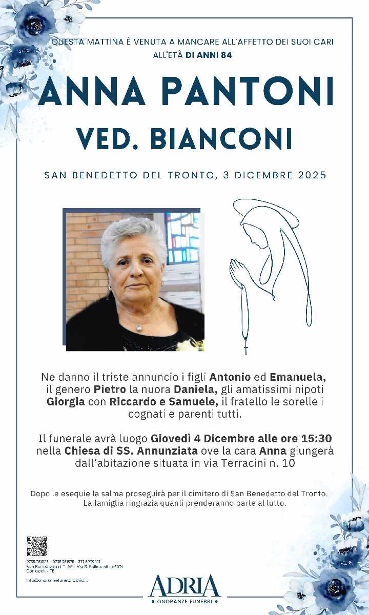 PANTONI ANNA ved. Bianconi