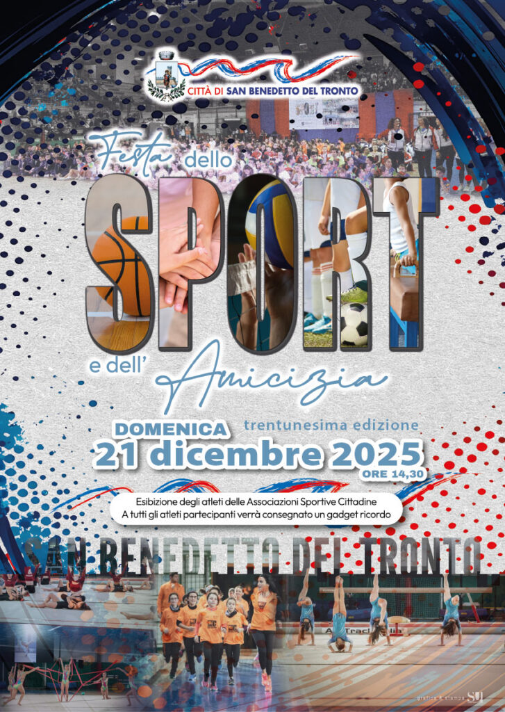 Domenica 21 dicembre torna la Festa dello Sport e dell’Amicizia