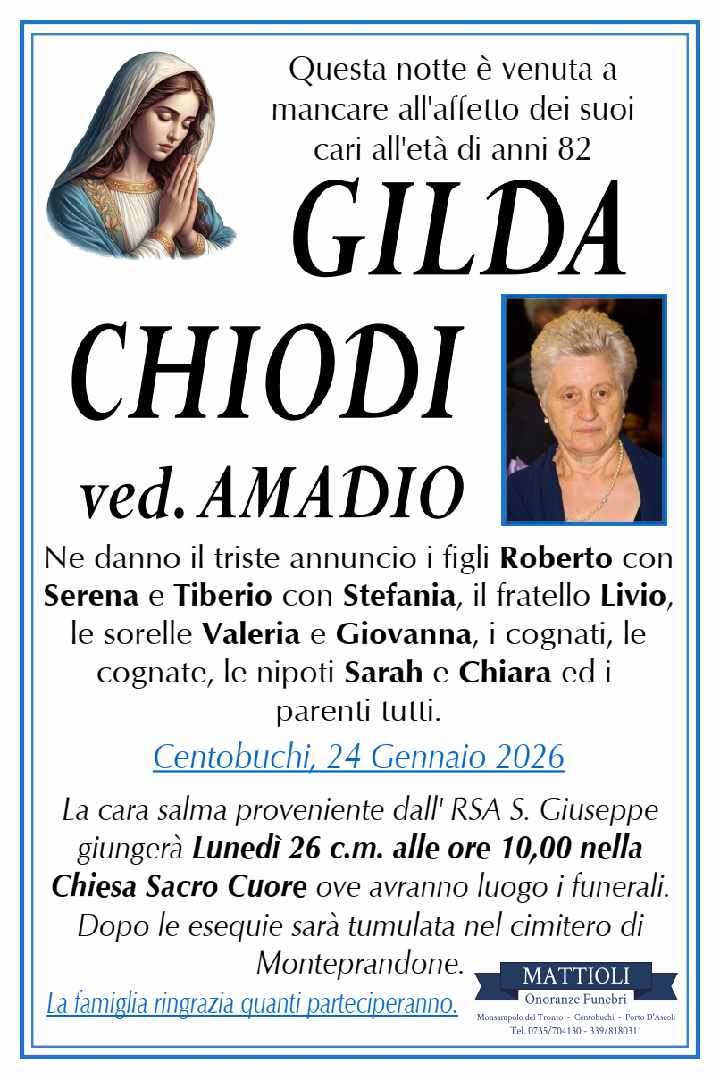 Gilda Chiodi ved. Amadio