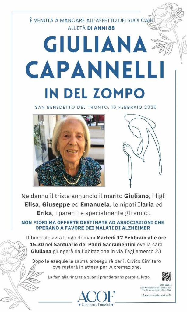 CAPANNELLI GIULIANA in Del Zompo