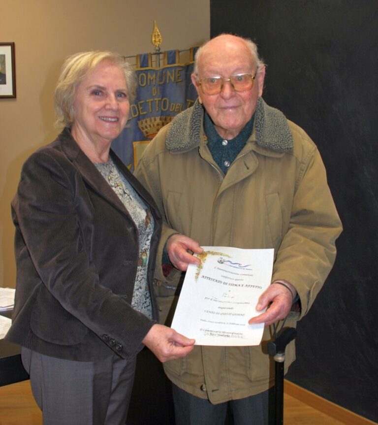 Dario Sorge ha compiuto 100 anni, festa in Comune