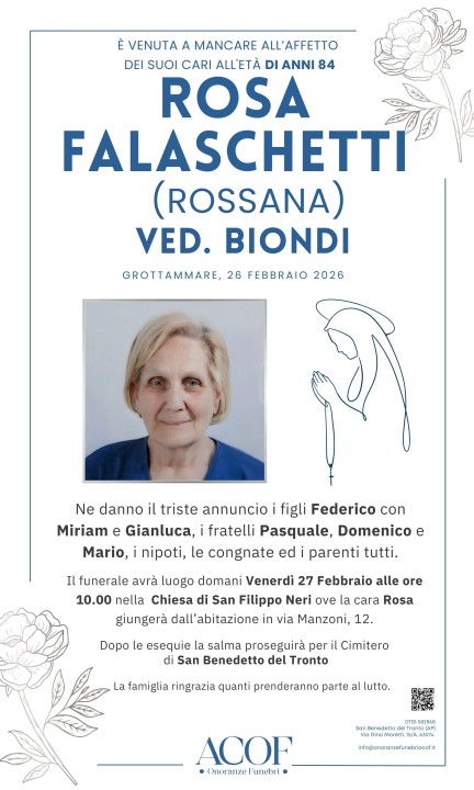 Falaschetti Rosa (Rossana) ved. Biondi