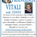 Francesca Vitali ved. Tosti