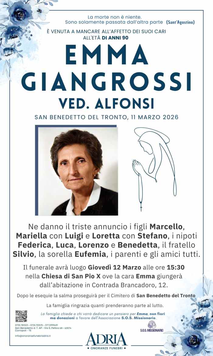 Giangrossi Emma ved. Alfonsi