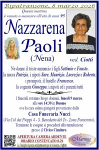 Nazzarena Paoli (Nena) ved. Ciotti