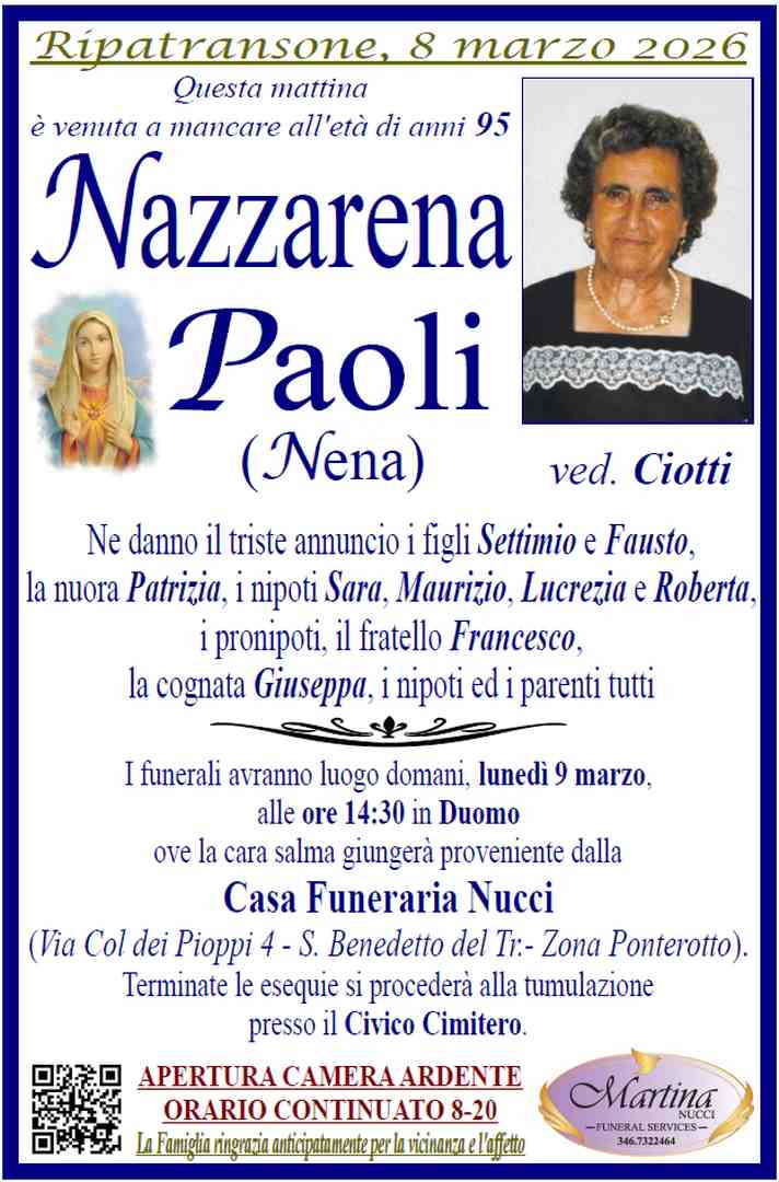 Nazzarena Paoli (Nena) ved. Ciotti