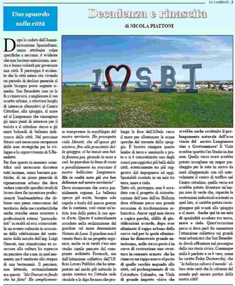 Uno sguardo sulla città: decadenza e rinascita 