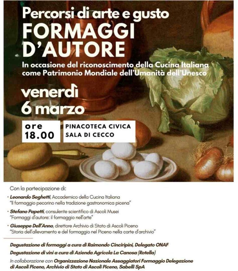 Formaggi d’autore: un percorso tra storia del territorio, arte e gusto