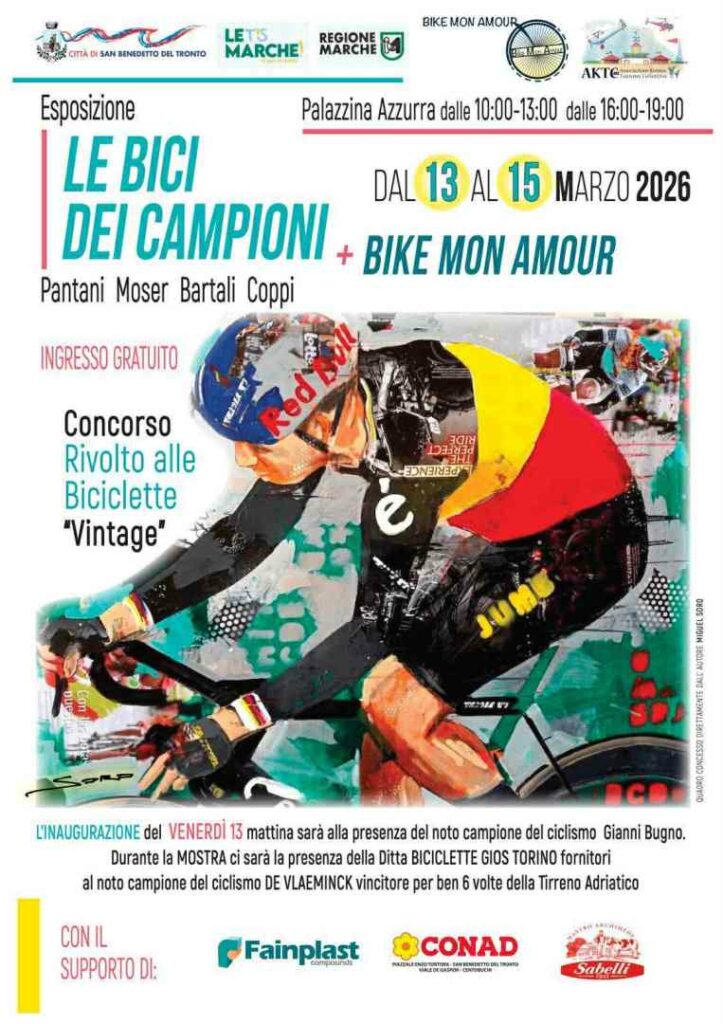 Verso la 61a Corsa dei due Mari con Bike mon Amour e le Bici dei Campioni @ Palazzina Azzurra